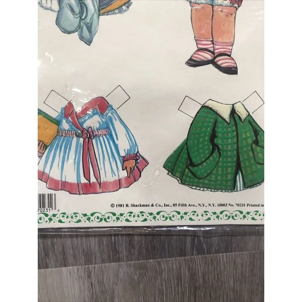 Dolly Dingle Paper Dolls New Uncut Sheet in Sealed Plastic Sleeve - 1981 Vintage